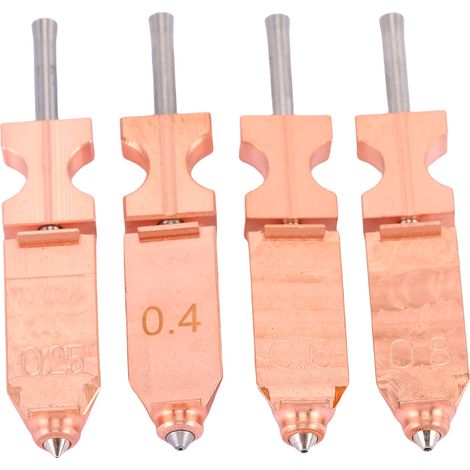 Lot de 4 buses imprimante 3D en acier trempé pour FLASHFORGE AD5X buse hotend amovible rapide 0.25 0.4 0.6 0.8 mm (1/5)