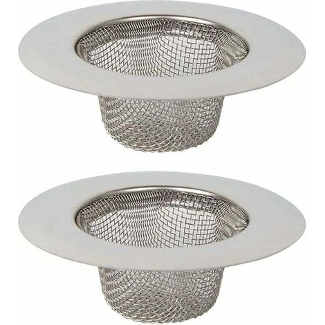 2-Piece Sink Strainer, Stainless Steel Sink Strainer, Stainless Steel Drain Filter, Sink Strainer, for Kitchen Sink, Bathroom, Wash Basin, Bathtubs