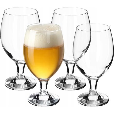 KADAX Biergläser Set, Bierseidel aus Glas, Biertulpen, 400 ml, 4 Stück