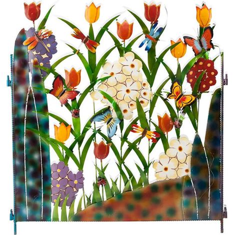 Clôture de jardin en fer forgé, barrière décorative, ornement floral réaliste pour parc, commerce extérieur transfrontalier, B 3027cm318g (1/4)