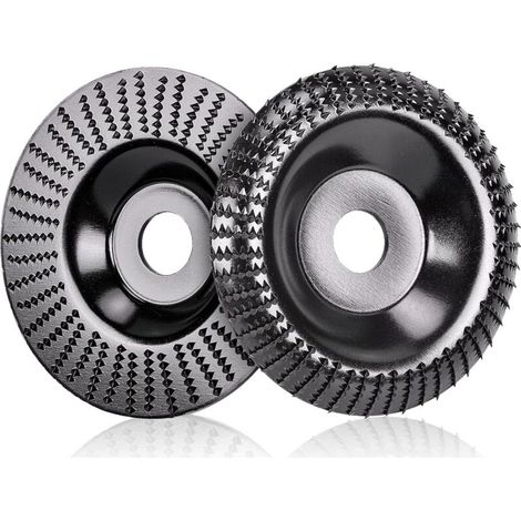 2 Pièces Disques Bois pour Meuleuse Angle Ø 125 mm x 22,2 mm, Meuleuse à Bois Rapide Couper et Disques Abrasifs pour Meuleuse d'angle, Polissage, Sculpture, Ponçage