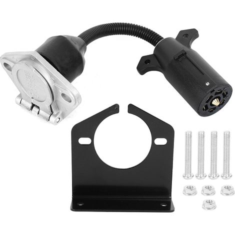 Adaptateur Universel 7 Lames Plates vers 7 Broches Rondes pour Remorques et Semi-Remorques (1/5)