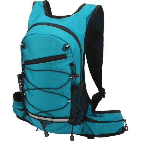 Sac à dos de vélo imperméable, pliable et ultra-léger en nylon bleu, idéal pour la randonnée et le cyclisme en extérieur. (1/5)