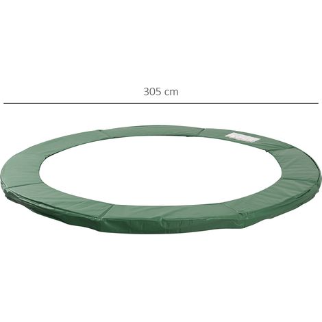 Trampolin Randabdeckung Ø305 cm breit, Reißfest UV-resistent Federabdeckung, Wasserabweisend, Trampolinzubehör Randschutz Sicherheitsnetz Ersatzteile für Gartentrampoline, Grün (1/5)