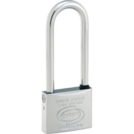 Cadenas CORBIN, anse de 25 cm de long, pour usage marin, sous blister résistant à l'eau. (1/2)