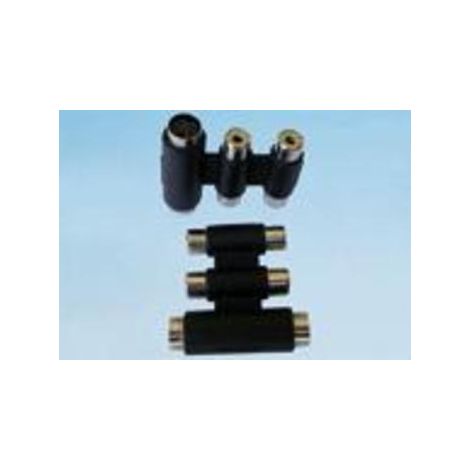 Adaptador RCA 2Hembras + SVHS A 2RCA Hembra + SVHS (1/2)