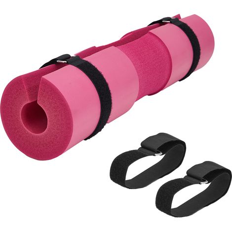 Coussin de Protection pour Barre de Musculation – Mousse Épaisse Antidérapante, Soulage Nuque et Épaules – Idéal pour Squats, Hip Thrusts et Fentes – Rose (1/5)