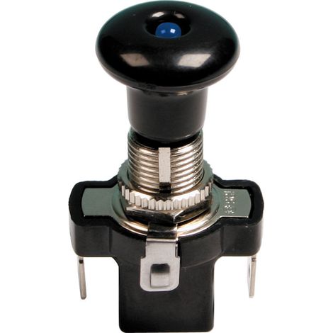 Interruttore tira-spingi con spia a Led - 12/24V - Blu - 10A (1/3)