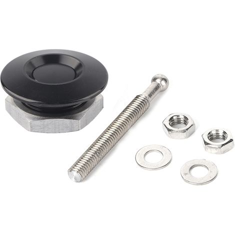 Robus Black Hood Push Push Taste Lock Clamp/Holder Kit für Autos, widerstandsfähig, universell passend
