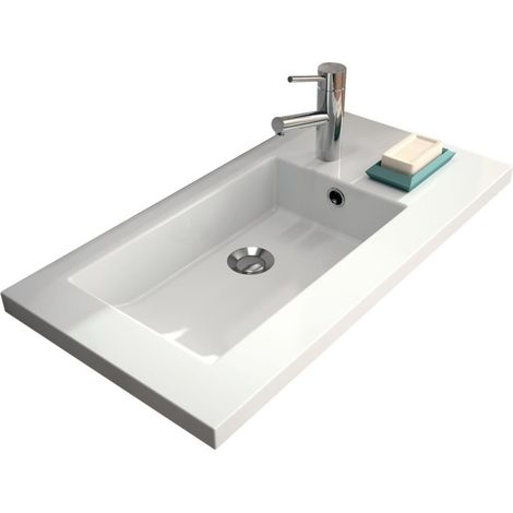 Plan Vasque NEOVA Reducto Blanc en Résine de Synthèse - A2305422