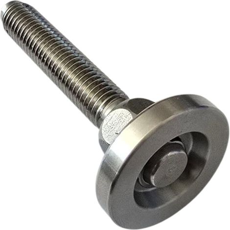 Pied vérin vis de réglage totalité en acier Inoxydable AISI 304 (A2) ajustable 5° Poussoir Butée Meuble Machine Outillage, M8x50mm (1/4)