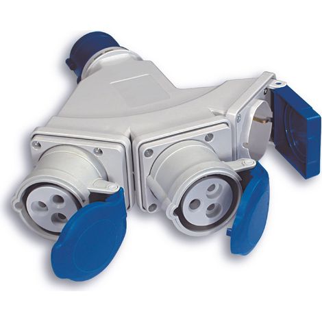 Fanton ADATTATORE INDUSTRIALE CEE TRIPLO IP44 2P+T spina/2 prese CEE+schuko
