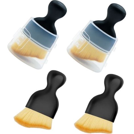 4PCS les brosses de détail de la voiture balayent facilement la poussière dans les lacunes, la brosse de nettoyage intérieure de la voiture fournissant, une brosse à épousset- Noir (1/5)