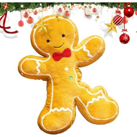 Coussin d'Épices pour Noël 40 cm Coussin Doux En Peluche Noël Et Fêtes (1/5)