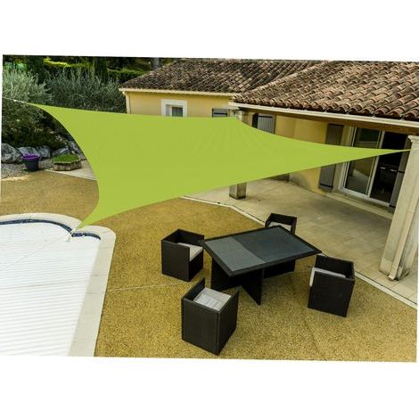 Werka Pro – Voile d'ombrage rectangulaire 3 x 4 m – Polyéthylène tressé hydrofuge – Couleur vert anis – Côtés courbés et angles renforcés - PRO 3 X (1/3)