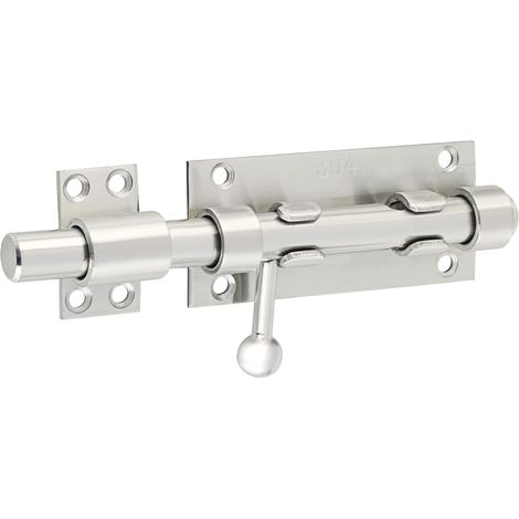 Cilindro di chiusura in acciaio inox SUS304, tipo lucchetto, serratura resistente, scrocco scorrevole di sicurezza per recinzioni esterne, porta da capanno con superficie spazzolata MCX7006-LS