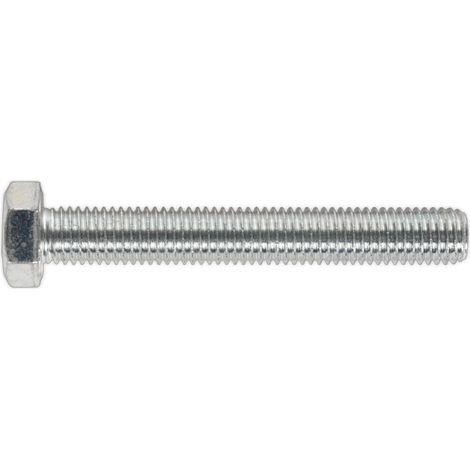 Sealey 8.8 Zinc Plated HT Setscrew M14 x 100mm, DIN 933 - Pack of 10 SS14100