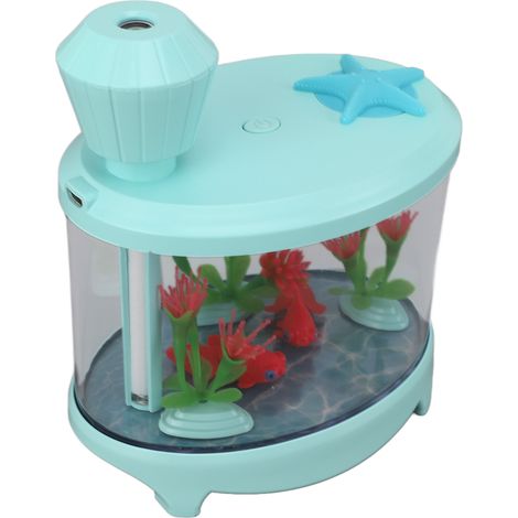 Mikro-Luftbefeuchter mit Aquarium-Design, Ultraschall-USB-Anschluss, geräuscharm, ätherische Öle, Aromatherapie-Luftbefeuchter für Auto, Schlafzimmer, Arbeitszimmer, grün (1/5)