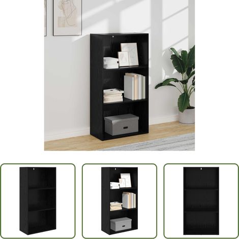vidaXL Bücherregal Holz - Bücherregal Schwarz Eichen-Optik 60 x 30 x 76.5 cm (1/5)