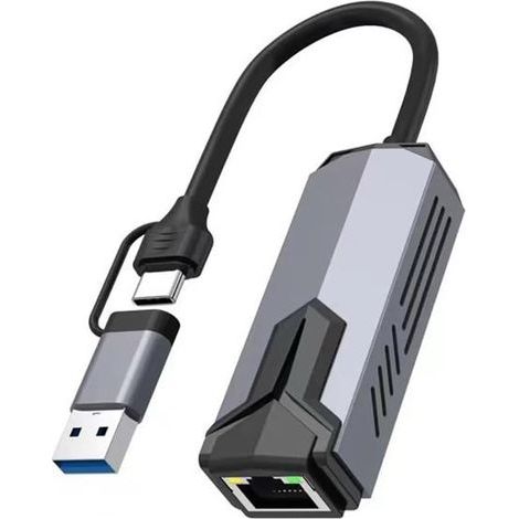 5G USB 3.0 Type-C to RJ45 Wired Network Card, 5000 Mbps High Speed for Tablet and Computer (1/5)