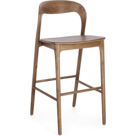 Tabouret en bois de Teck – Modèle Kiley-Naturel (1/4)