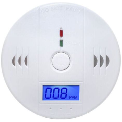 2x Détecteur de gaz Monoxyde de Carbone CO Alarme Avertisseur , détecteur d'alarme Co avec Affichage numérique,  pour Alarme sonore 85db à la Maison, au Bureau (Batterie Non Incluse) (1/4)
