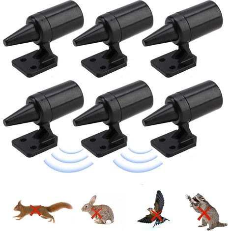 Pack de 6 repelentes ultrasónicos para jabalíes, ciervos, zorros, conejos, para coches y motos