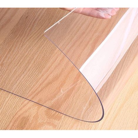 Sous-main de bureau transparent résistant à la chaleur, grand tapis d'écriture imperméable et antidérapant pour bureau et maison, PVC (100 50CM) (1/5)