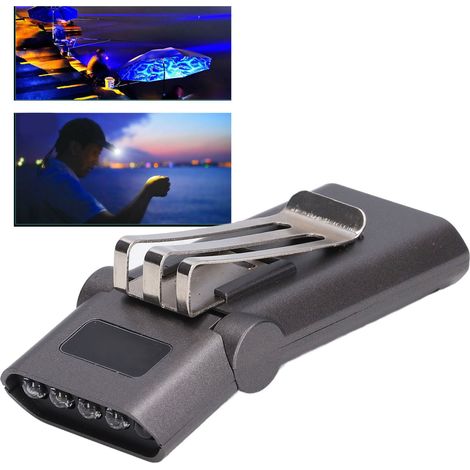 Lampe de chapeau à détection de gestes, lampe de chapeau LED haute luminosité à clipser, lampe de chapeau à capteur, lampe portable pour la pêche, le camping, la randonnée et les activités de plein ai (1/5)