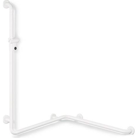 Main courante de douche Hewi SERIE 801 perpendiculaire 110cm avec Support de douche vert pomme