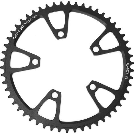 Plaque à dents 110BCD en alliage d'aluminium noir pour vélo de montagne, outil et accessoire mono-disque, 54T (1/5)