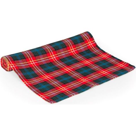 Runner da tavola in cotone/poliestere con fantasia tartan cm 40×140
