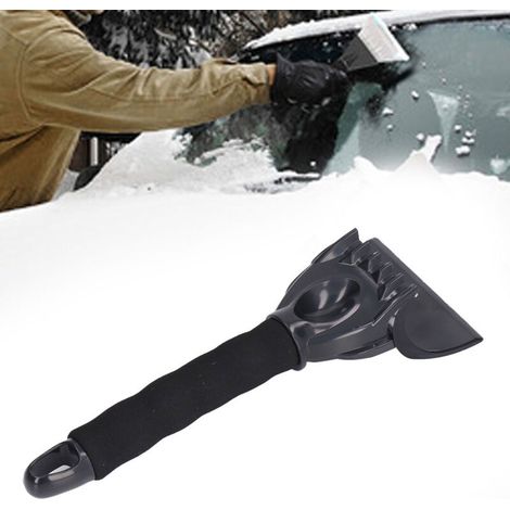 Mit Anti-Froid Grattoir Voiture 2 en 1 - Design Élastique - Taille: 26x9.5cm - ABS & Polyester Noir