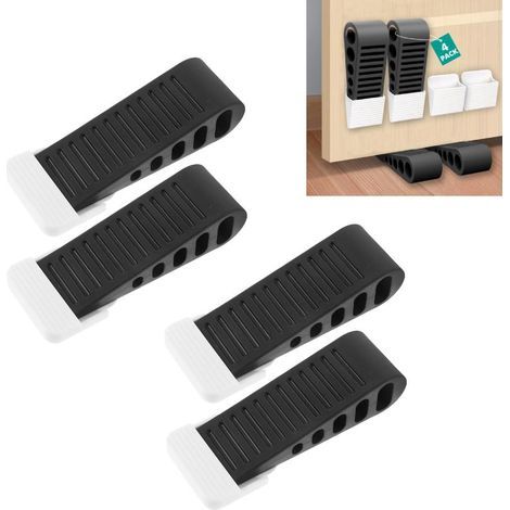 Rutschfester Türstopper aus Gummi – 4er-Set – Für Holz, Beton, Fliesen – Selbstklebend – Verletzungsprävention (1/5)