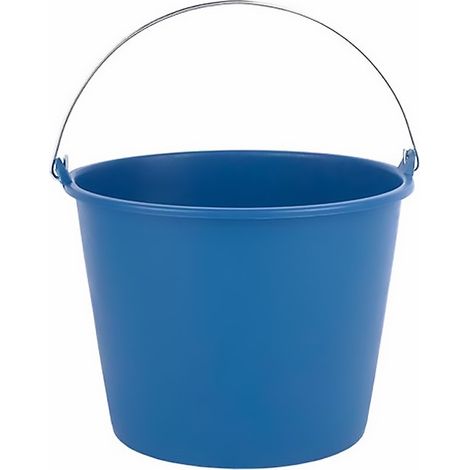 Secchio blu da 8 litri con manico, in gomma altamente resistente, ideale per la pulizia e lo stoccaggio - MARCA