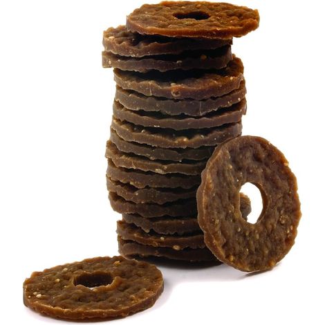 Anneaux de Friandises en Peau de Bœuf pour Jouet pour Chien, 16 Anneaux par Sachet, Taille A (1/5)