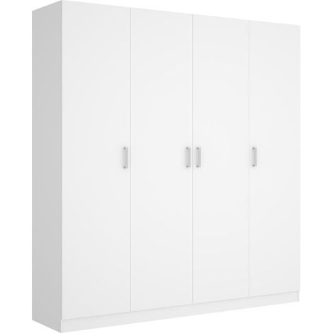 Mobelcenter - Armario 4 Puertas Maxi - Armario Matrimonio 215 cm de Altura - Color Blanco - Ancho: 200 cm x Fondo: 52 cm x Alto: 215 cm - (1202) (1/5)