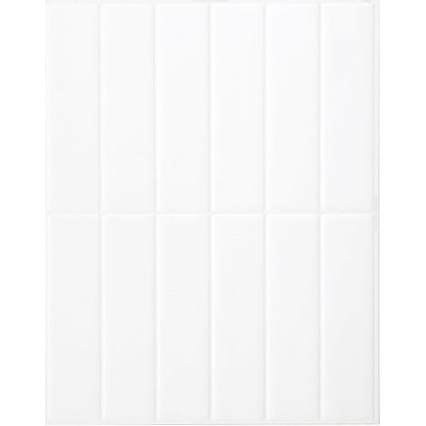 Adesivi murali 3D in resina epossidica, bianchi, 22,9 x 29 cm, 5 fogli, adesivi autoadesivi in PU per piastrelle di cucina e bagno. (1/5)