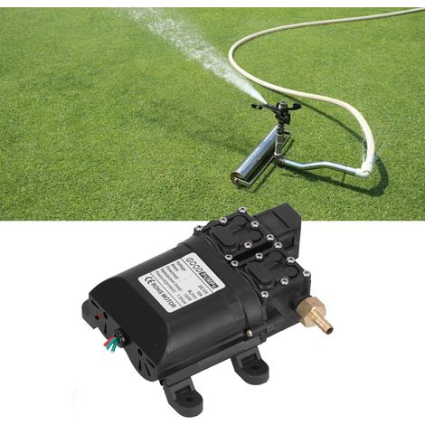 Nouvelle pompe à eau haute pression intelligente à double membrane, 12 V, 120 W, 8 L, avec boîtier noir, connecteur en cuivre et pompe d'injection d'eau automatique. (1/5)