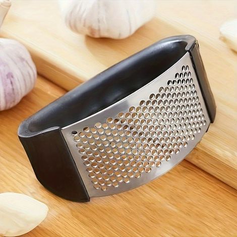 [Outil cuisine sans électricité] 1 Presse-ail en acier inoxydable manuel, coupe-légumes, écrase-fruits, outil de cuisine facile à utiliser, hache-ail, fabricant de pâte d'ail, sans électricité, adapté (1/5)