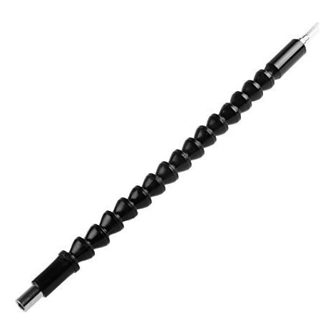 Rallonge porte-embout flexible cardan pour visseuse, perceuse, ideale pour les travaux mecaniques ou d¡¯entretien en general, 290 mm, noir (1/5)