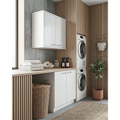 Pensile NEXA WALL 60 – Mobile Pensile in PVC con Ripiano Interno – 60x34x52 cm Bianco (1/4)