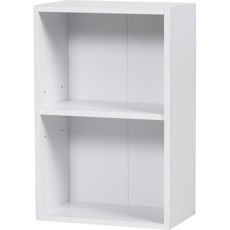 HOMCOM Libreria Bassa in Legno Design Mobiletto Design Moderno Bianco (1/5)