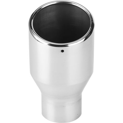 Tube d'échappement en acier universel 63-102mm, embout simple couche avec col évasé, accessoire de tuning auto, sortie de pot personnalisée (1/3)