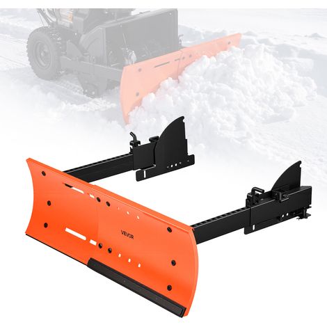 VEVOR Schneeschild 559-813mm Breitenverstellbarer Schneepflugaufsatz Orange, für Meisten Schneefräsen Geeignet, Zweibetriebsmodus, Abnehmbares, Kohlenstoffstahl-Räumschild, Effiziente Schneeräumung