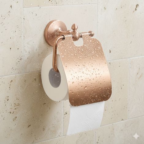 PaulGurkes Kupfer WC-Papierhalter Serie bad-Accessoires Retro Nostalgie (1/4)