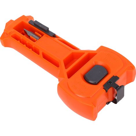 Outil à mortaiser pour loquet de porte, avec burin intégré, pour portes de 35 ou 44 mm d'épaisseur (orange). (1/5)