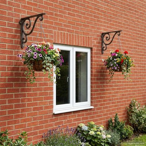 vidaXL Wall Shelf Brackets 2 pcs Antique Brown 12.5 x 17 x 3 cm Steel (1/5)