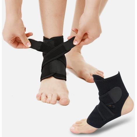Support de cheville avec sangle ajustable, maintien du pied flexible, support de cheville ultra-fin, idéal pour la course et le