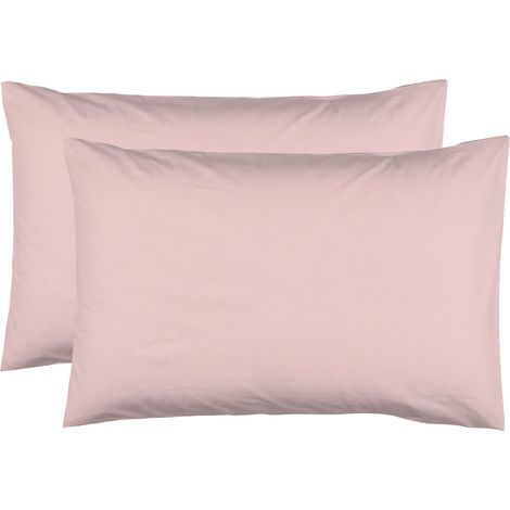 2 Taies d'Oreiller 50 x 70 cm - Rose poudré
